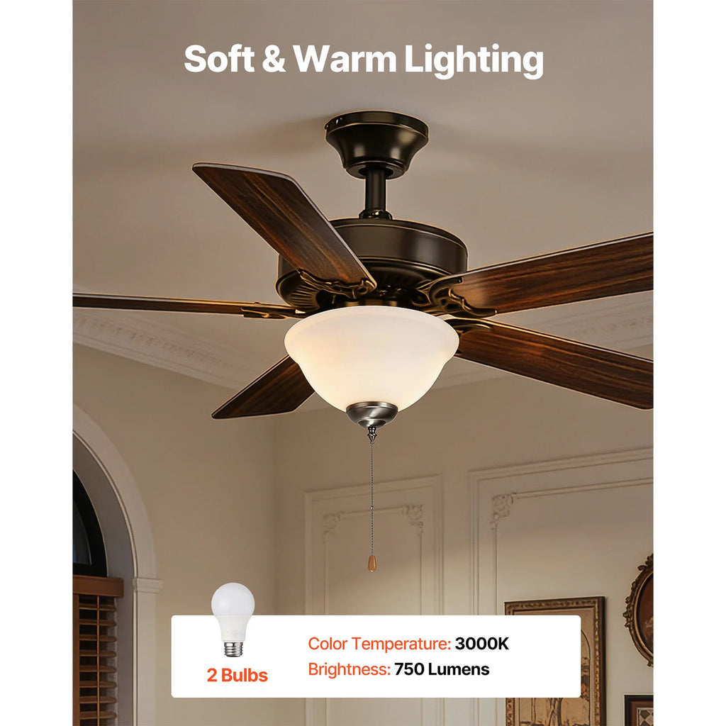 Ceiling Fan Light Kit 750lm 3000K Warm White with Pull Chain Ceiling Fan Light Kit Vue