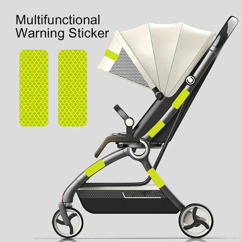 vvocci 10PCS Baby Stroller Multiple Uses Anti Safety Warning-collision Reflective Patch Bicycle Night Light Patch Warning Patch Vue