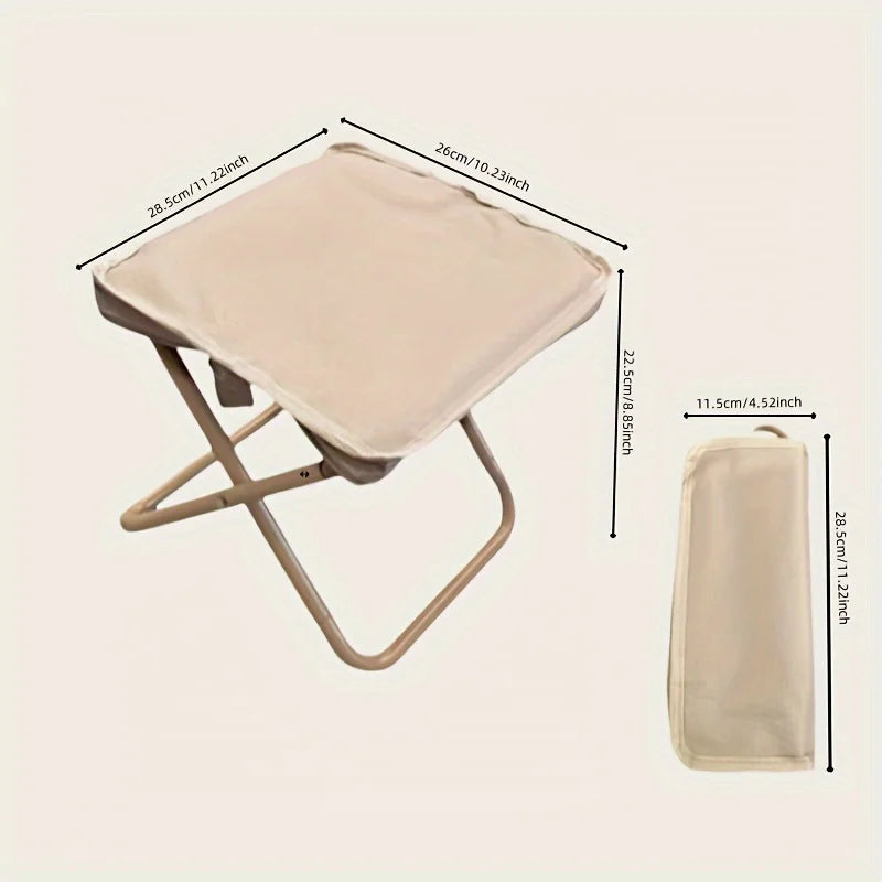 Portable Folding Stool Outdoor Camping Fishing Small Adjustable Zipper