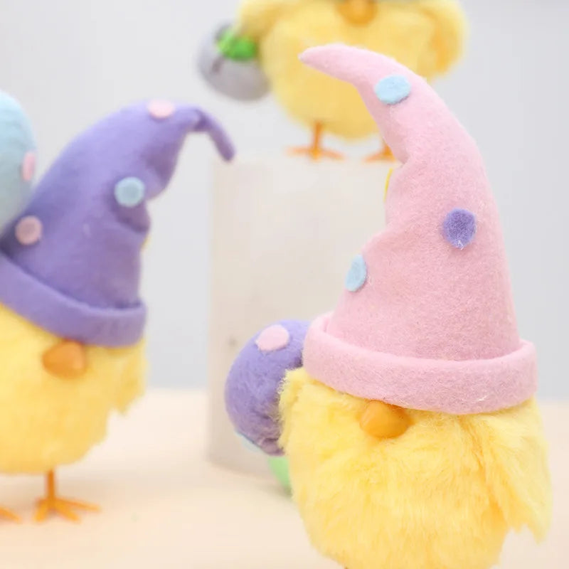 1-5PCS Easter Decor Instagram Cute Egg Chick Doll Ornament Festival Party Gift Home Decoration Seasonal Display Vue
