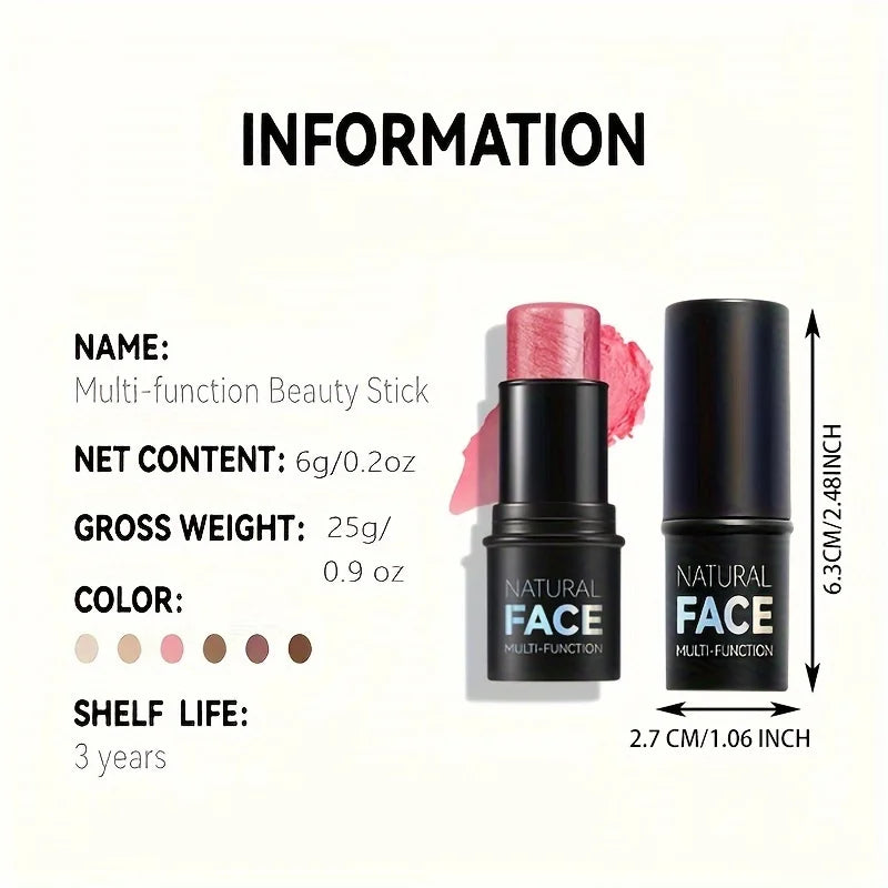 Cream Contour Sticks,Shades with Highlighter & Bronzer & Blush, Non-greasy and Water-resistant Face Contouring Pen Vue