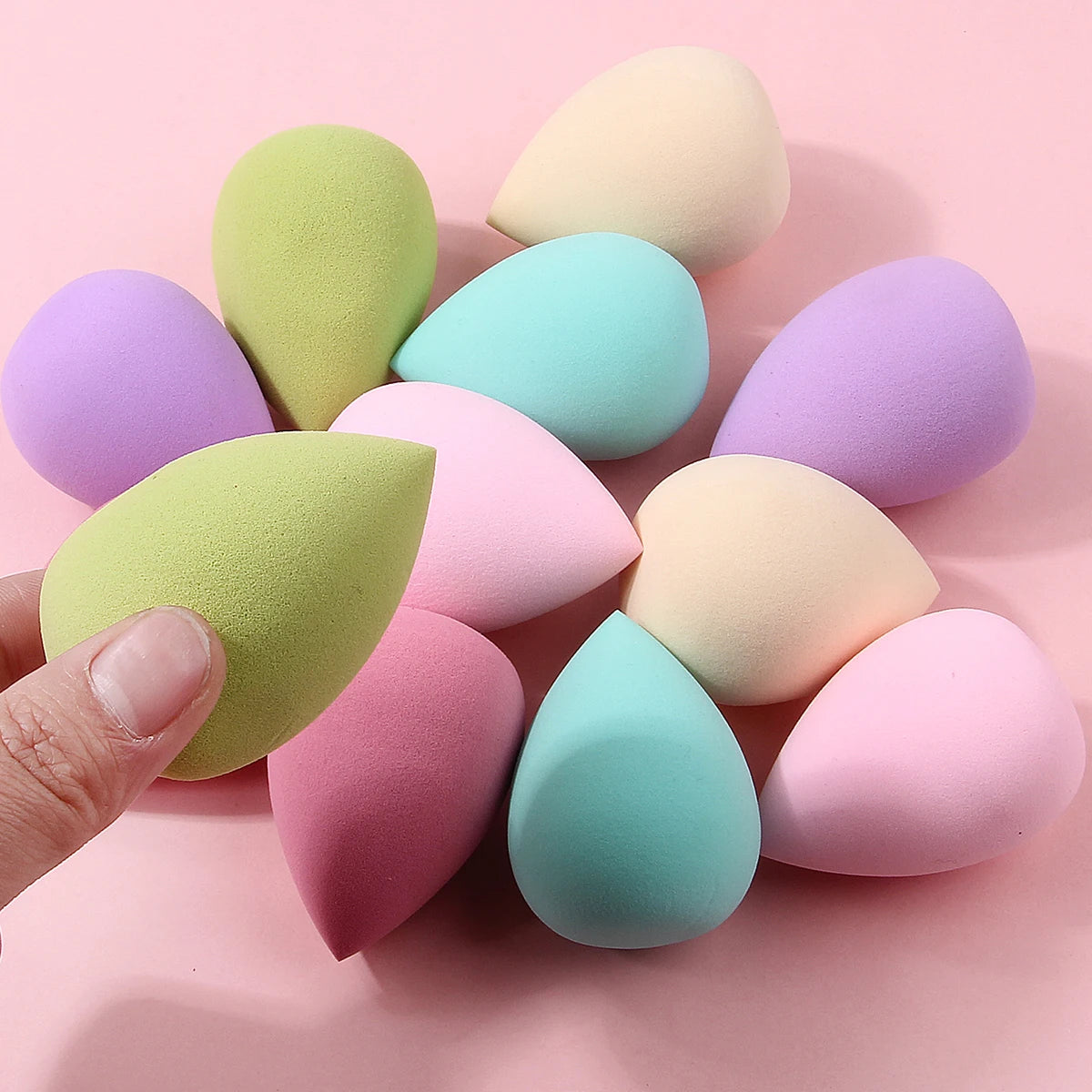 12PCS Multicolor Beauty Sponge Teardrop Makeup Sponge Soft Latex Free Foundation Blending Sponge Cosmetic Makeup Applicator Tool Vue