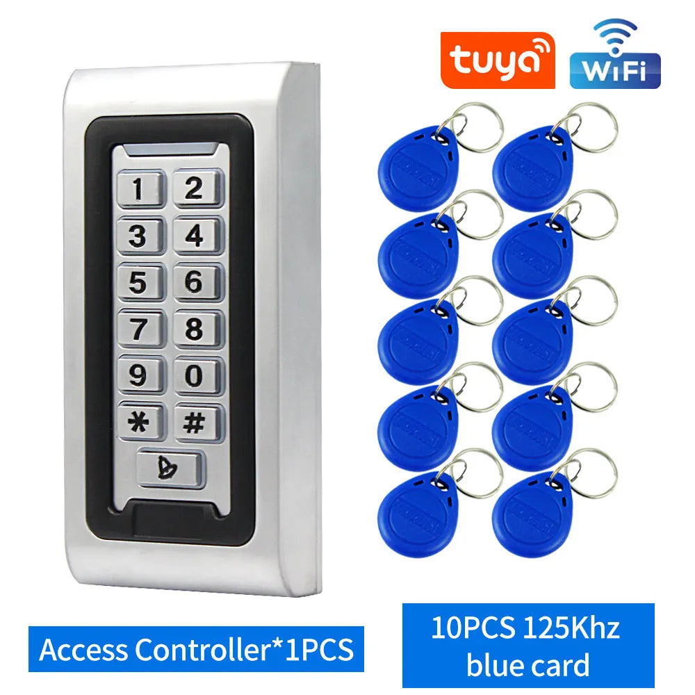 IP68 Waterproof Standalone RFID Access Control Keypad with Metal Key Access Controller 2000 User WiFi Support Tuya App Vue S601-EM-W-WIFI.e