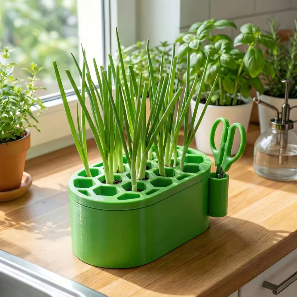 Automatic Watering Green Onion Regrow Kit Soil-Free Fast Regrowth Hydroponic Planting Pots Continuous Harvest Vue
