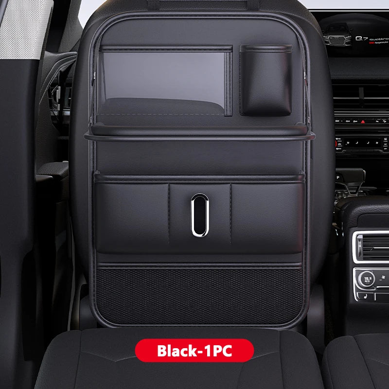 SEAMETAL Car Seat Back Storage Bag Multi-Pocket Backseat Organizer with Foldable Tray Large Capacity Storage Pocket Hanging Bag Vue 1 pc China Mainland