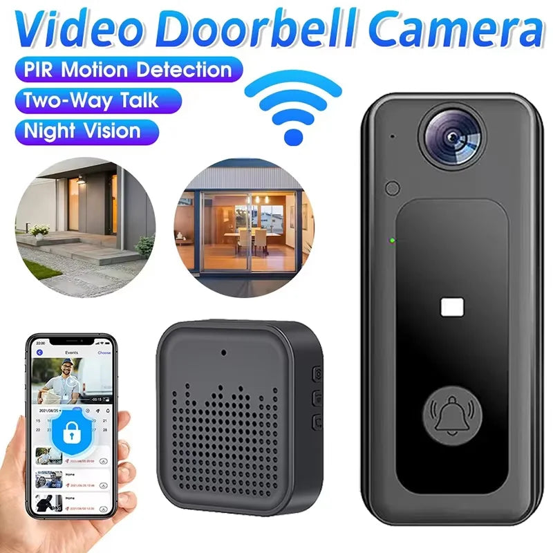 Wireless Camera Doorbell Two-Way Audio Smart Video Doorbell Security Doorbell Cloud Storage Battery Powered Home Security Camera Vue