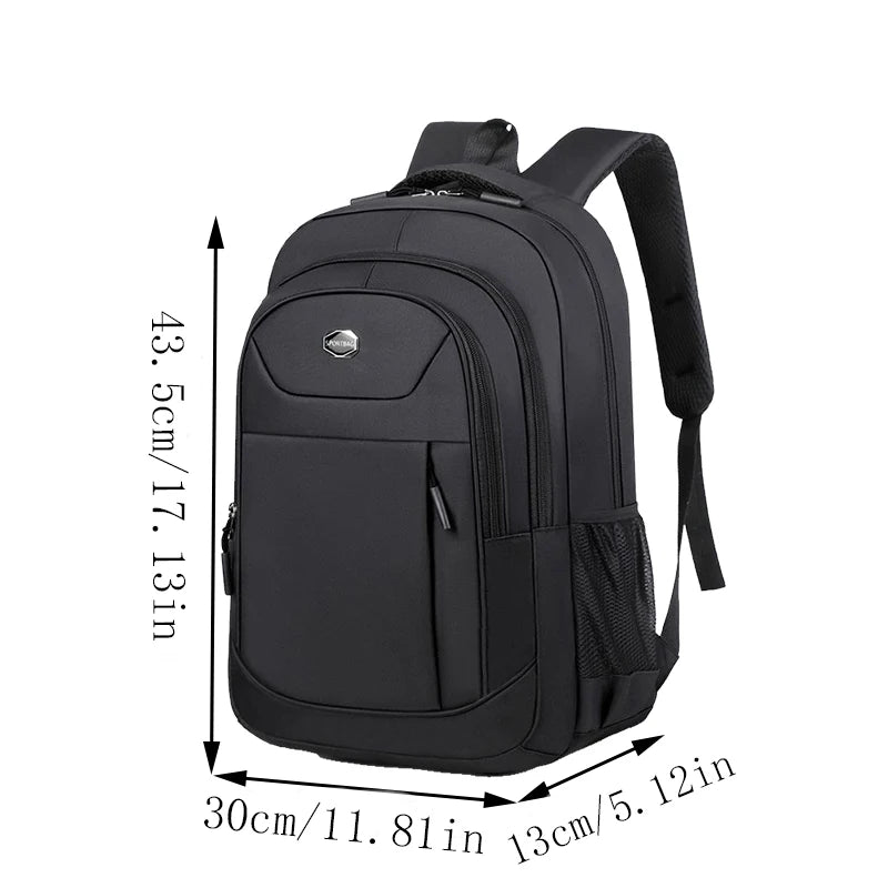 Men's Women's Double-shoulder Backpack Solid Business Travel Trip