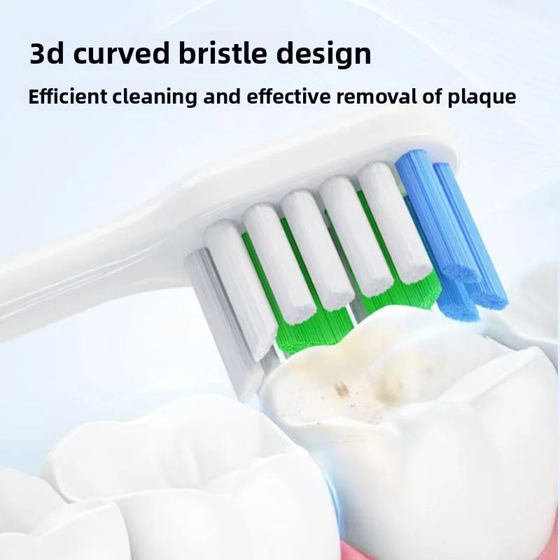 5/10pcs For Nandme NX6000-W12 Sonic Electric Toothbrush Replace Toothbrush Heads Soft DuPont Bristles Replace Nozzles Heads Gift Vue