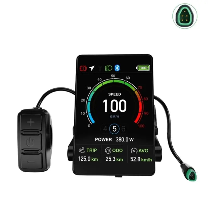 Hot-For Tongsheng 5Pin E-Bike Control Panel VD04 Bluetooth Display Waterproof Ebike Display Part CAN Protocol Vue Black CAN protocol