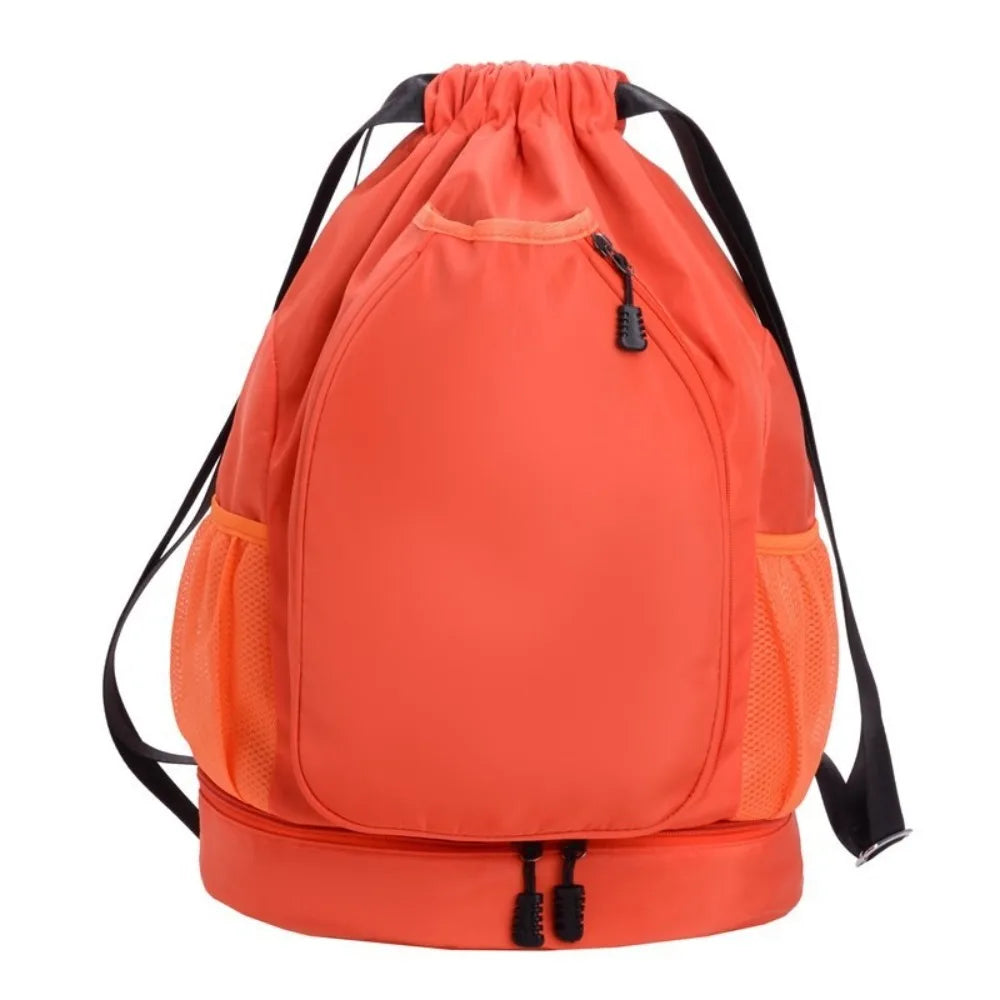 2 Rackets Tennis Racket Backpack with Shoes Pocket Waterproof Badminton Sports Bag Adjustable Strap Casual Gym Pack Vue Orange
