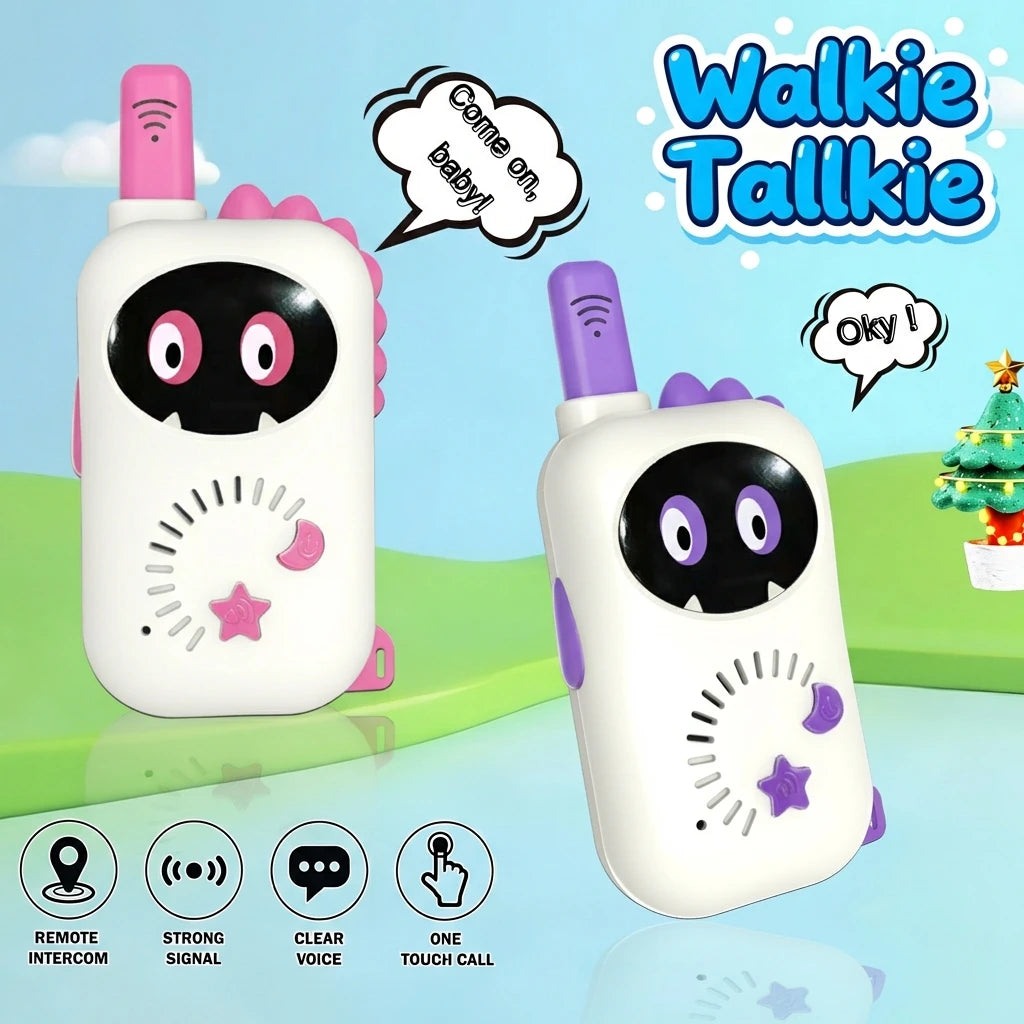 2pcs Mini Walkie Talkie Kids Toys Children Long Range Wireless Transmission Outdoor Handheld Two Way Radio for Boys Girls Gift Vue