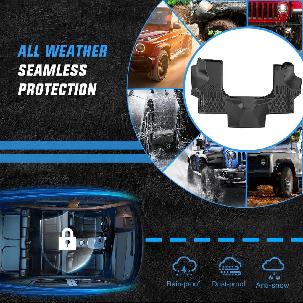 Nilight TPE Floor Mats for Chevy Express GMC Savana 1500 2500 3500 2015 2016 2017 2018 2019 2020 2021 2022 2023 2024 2025 All Weather Custom Fit Heavy Duty Floor Liners Vue