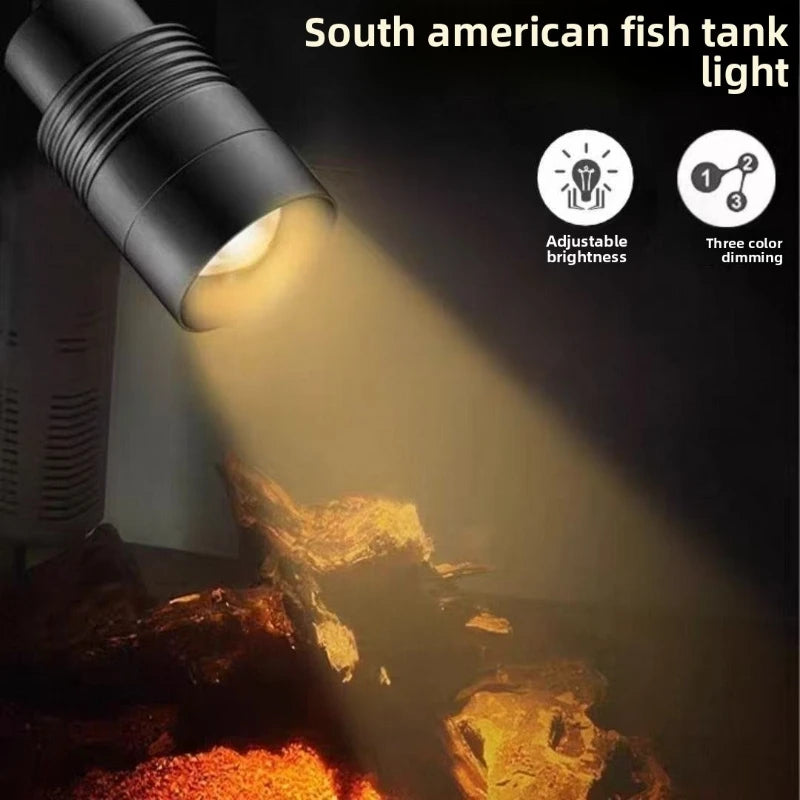 Waterproof LED Fish Tank Light Mini Clip Lamp for South American Aquarium Decoration Small Stream Tank Lighting Vue