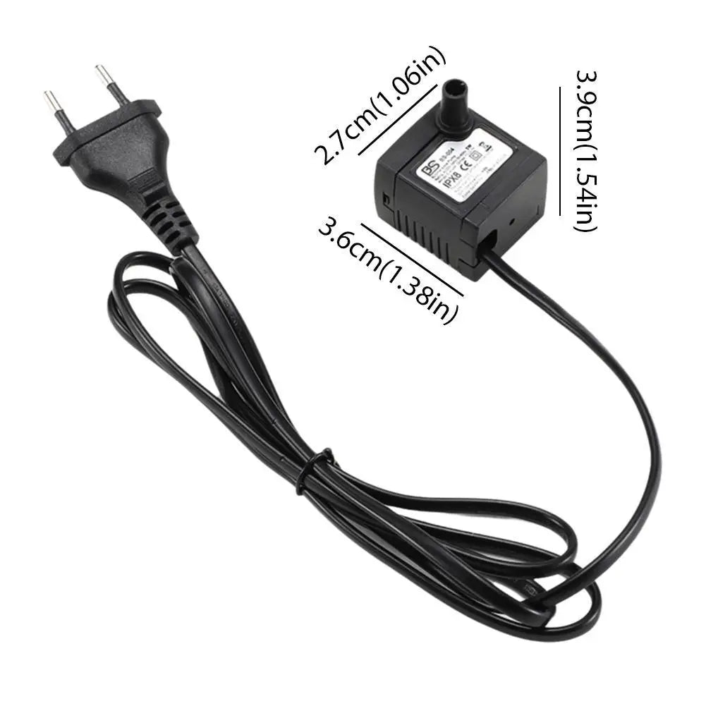 Ultra-Quiet Submersible Water Pump for Fish Tank Aquarium Filter Fountain & Pond Air Pump EU Plug Vue