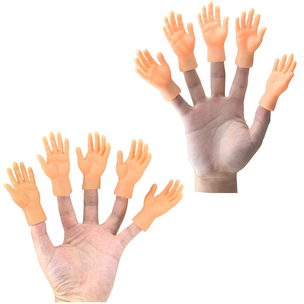 Tiny Hands Left & Right Hand Soft Touch PVC Plastic Hands Mini Finger Puppets Small Hands Model Toys for Parties Music Festivals Vue