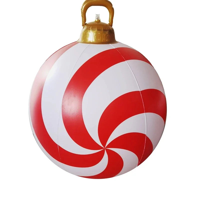 Inflatable PVC Christmas Ball Ornament For Tree Party Decoration Table Centerpiece Hanging Sphere Holiday Gift For Kids Adults Vue