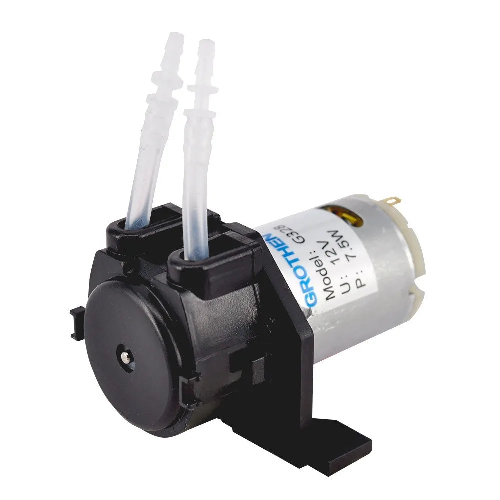 3*5 Size 12V DC Dosing Pump Peristaltic Design DC Powered Peristaltic Pump DIY Compatible 12V/24V Voltage Aquarium Pump Vue Black