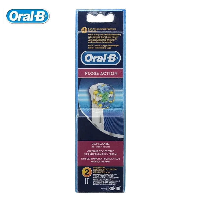 Oral B EB25 Floss Action Replacement Brush Heads Deep Cleaning OralB Electric Toothbrush Heads for Rechargeable D12 D20 3709 D34 Vue