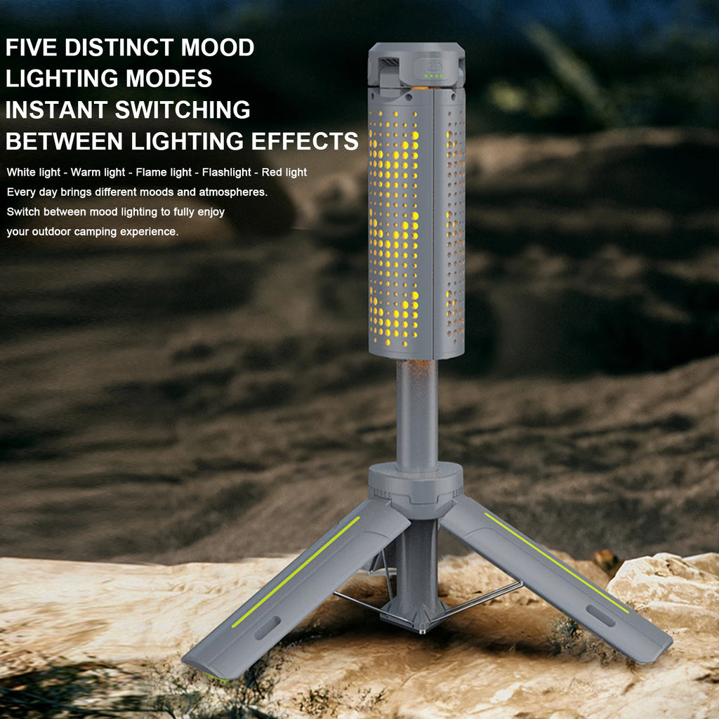 Telescopic LED Work Light & Lantern – 8000mAh Rechargeable Telescopic Camping Lantern Vue