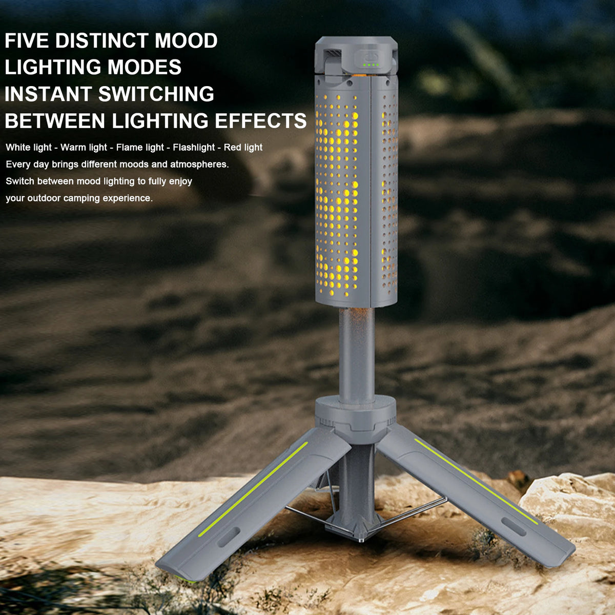 Telescopic LED Work Light & Lantern – 8000mAh Rechargeable Telescopic Camping Lantern Vue