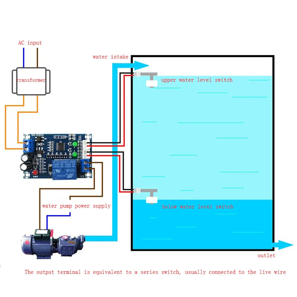 XH-M203 12V Water Level Controller Automatic Water Level Controller Relay Pump Switch Liquid Sensor Switch Level Control Board Vue Other
