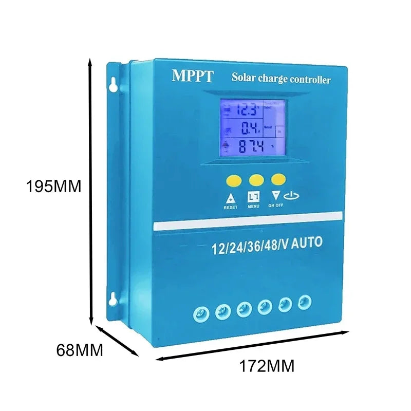MPPT Solar Charge Controller 60A 80A 100A 12V–48V LCD | Dreamburgh MPPT Solar Controller Vue
