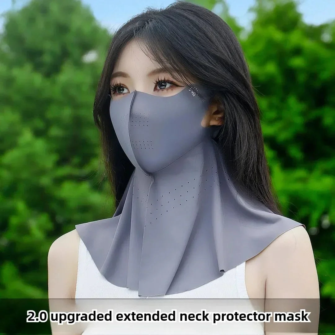 1-10pcs Ice Silk Mask Summer Face Scarves UV Protection Neck Wrap Cover Face Shield Sun Proof Bib Personalized Windproof Vue