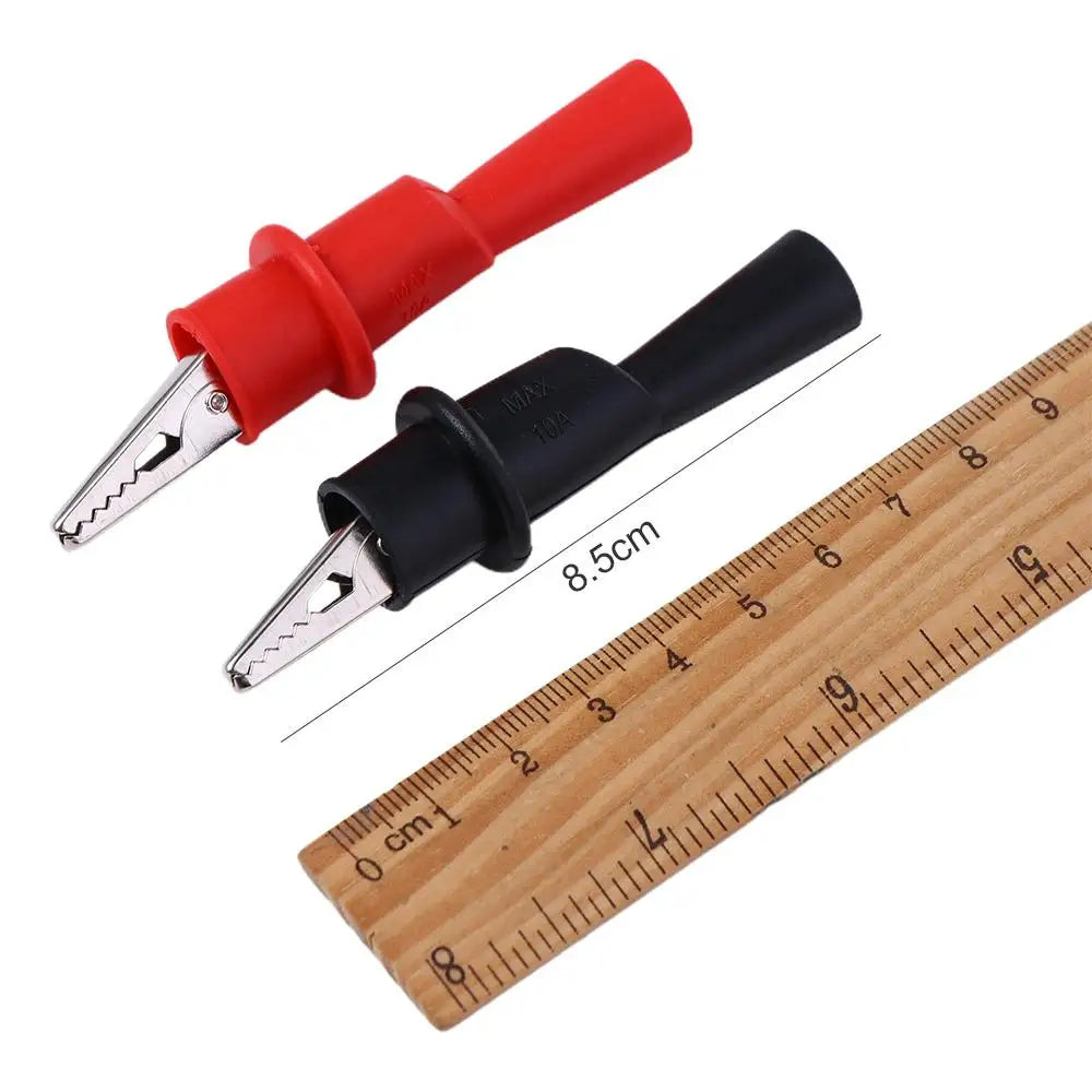 10A 2Pcs for Professional Multimeter For Multimeter Electric Testing Clip Clamp Test Clips Connectors Terminals Alligator Clips Vue