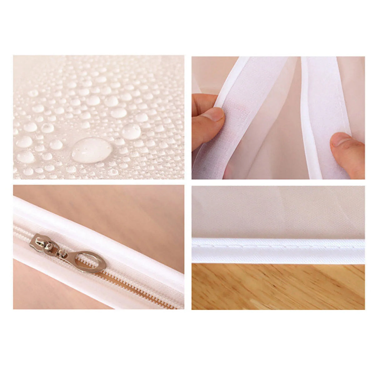 ABKW-2PCS Clothing Rack Dust Cover Clothes Hanging Bag Enclosed Clothes Rack Floor Hanger Cover Wardrobe Storage Cover B Vue