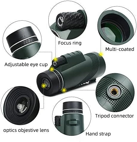 80x100 HD ZOOM Powerful Monocular Telescope Portable Binoculars Long Range Telescope Hunting Camping With Outdoor Camping Travel Vue