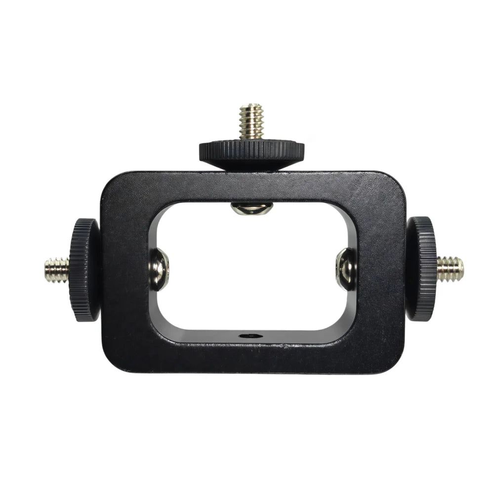 3 Position In 1 Holder Head Mount Flash Bracket Adapter Light Stand Holding 1/4 Screw For Gopro Dji DSLR Selfie Action Camera Vue black