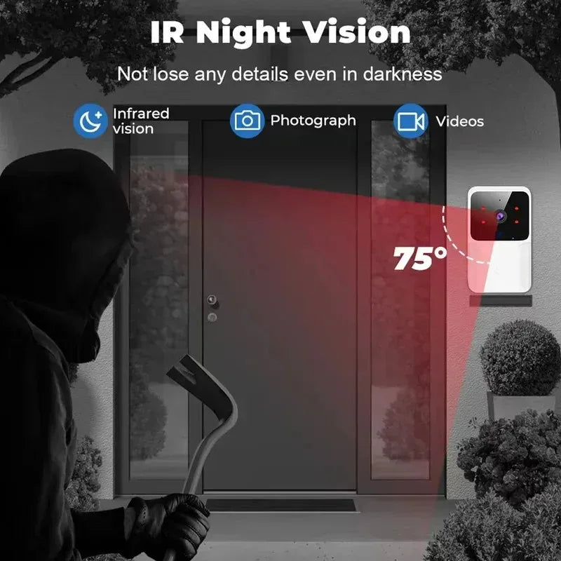 Mini WiFi Video Doorbell – Night Vision & Two-Way Intercom WiFi Video Doorbell Vue