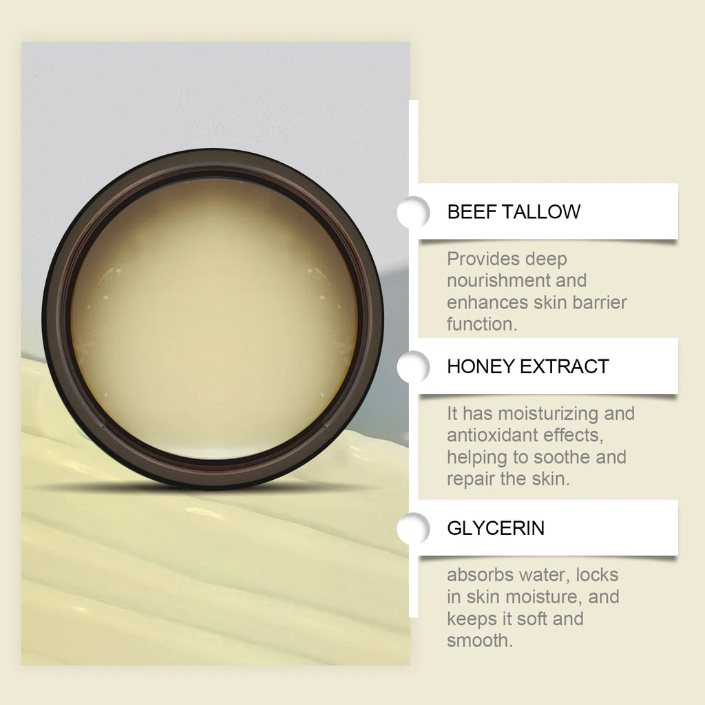 Beef Tallow Honey Moisturizer Nourishing Hydrating Brightening Face Skin Rejuvenation Korean Cosmetics Vue