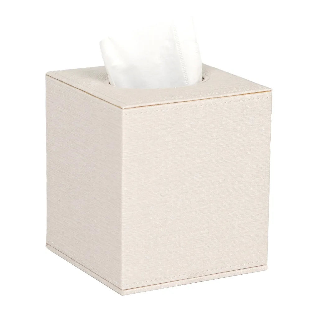 Cube Design Light Luxury Tissue Box Elegant Magnetic Bottom Square Tissue Holder Luxury Stylish Decorative Napkin Holder Desktop Vue Tissue Box