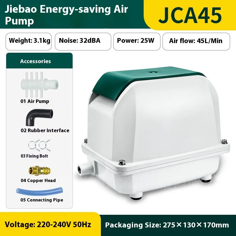 Jebao High Power Household Aquarium Fish Tank Oxygen Pump 20W-300W Silent Air Pump for Outdoor Fishing Oxygenation Pumps Vue