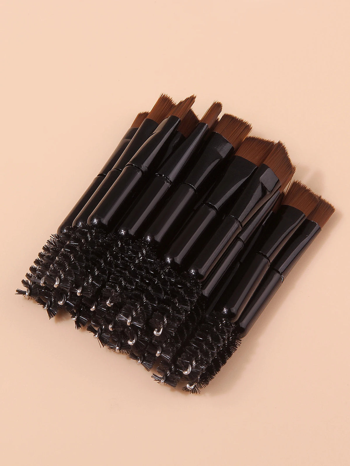 Professional Double‑Ended Eyebrow Brush, Angled Head Brow Contour & Spoolie Mascara Wand Makeup Brushes, Portable Eye Make Tools Vue