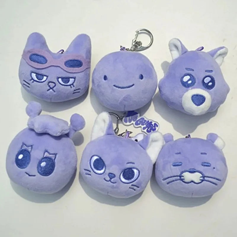 Purple LEEHAN TAESAN SUNGHO Keychain Pendant Cute Idol Kpop Fan Bag Charm Backpack Accessory Gift For Boys Girls Mini Keyring Vue
