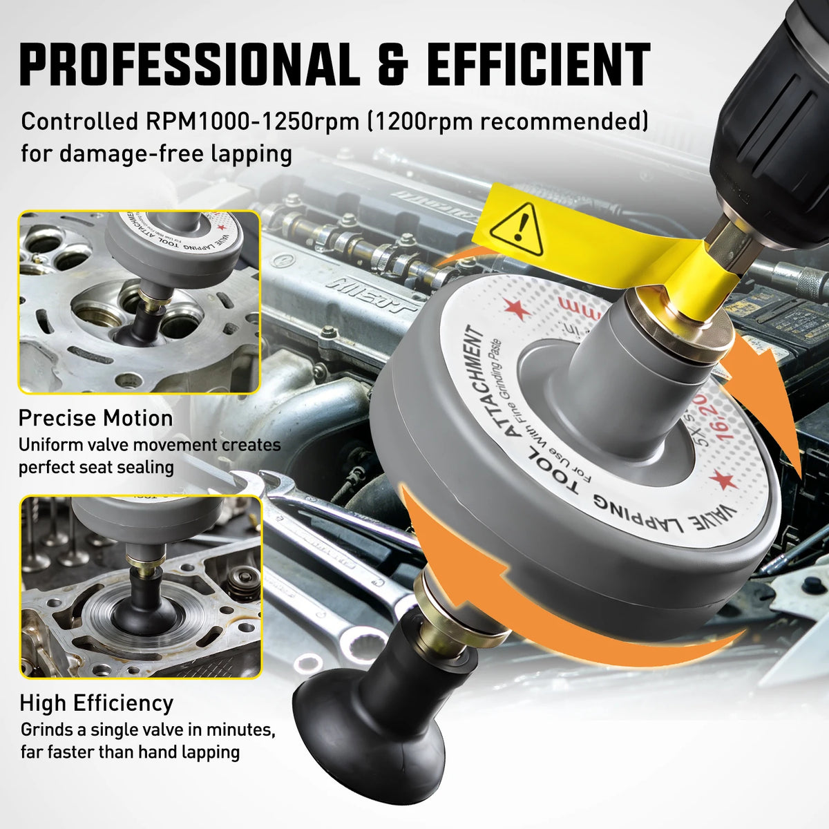 Nilight Valve Lapping Tool Kit Universal Valve Lapping Attachment for Car Agricutral Vehicle Grinding Small Engine Repair and Drills 1000-1250RPM Working Speed Valve Grinding Tools with 5 Suction Cups Vue