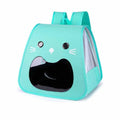 Foldable Cat Carrier Bag Large Capacity Breathable Kitten Carrying Bag Collapsible Transparent Window Pet Carry Backpack Vue Green