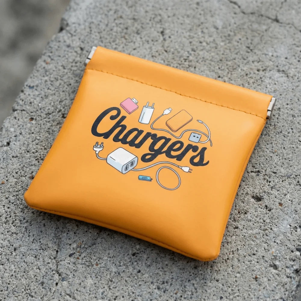Coin Bag Dust-proof Charger Storage Bag Durable Multi-functional Cable Storage Bag Self-closing Spring Mini Square Handbag Home Vue