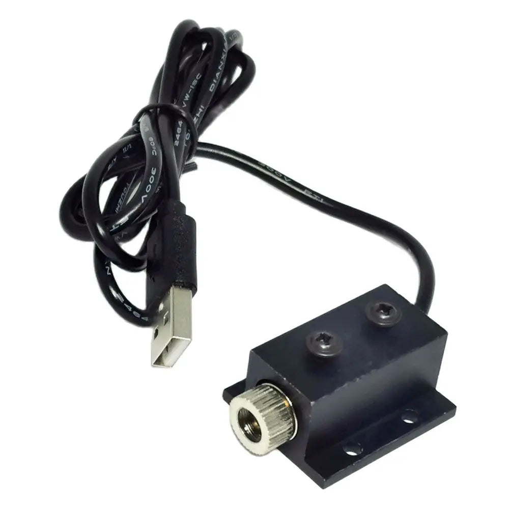 Focusable 638nm 650nm 515nm 450nm Red Green Blue RGB Laser Diode Module Line/Cross/Dot Head With USB Adapter 12mm Heatsink Vue 638nm 100mw Line None