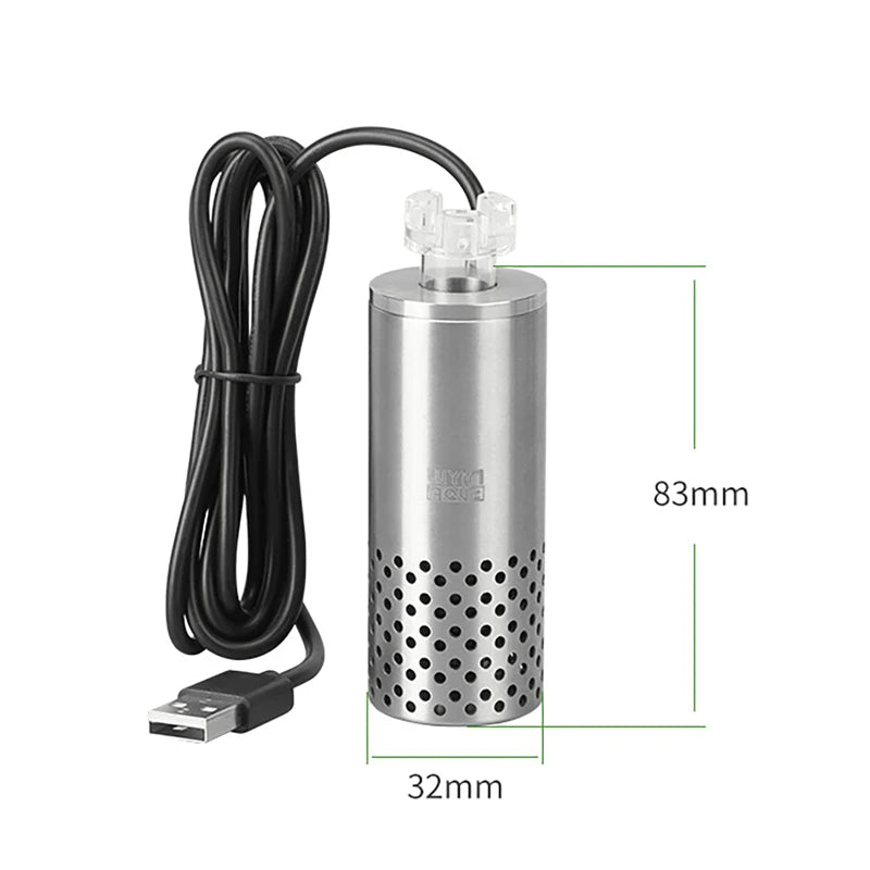 Planted Aquarium Electric Oil Removal Film Fish Tank Stainless Steel USB Filter Self-priming Floating Head Oil Film Processor Vue