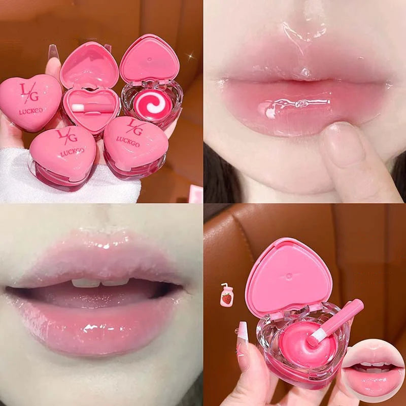 Cute Jelly Lip Balm Transparent Dilute Lip Lines Student Parity Lip Gloss Men's and Women's Makeup Balm Vue