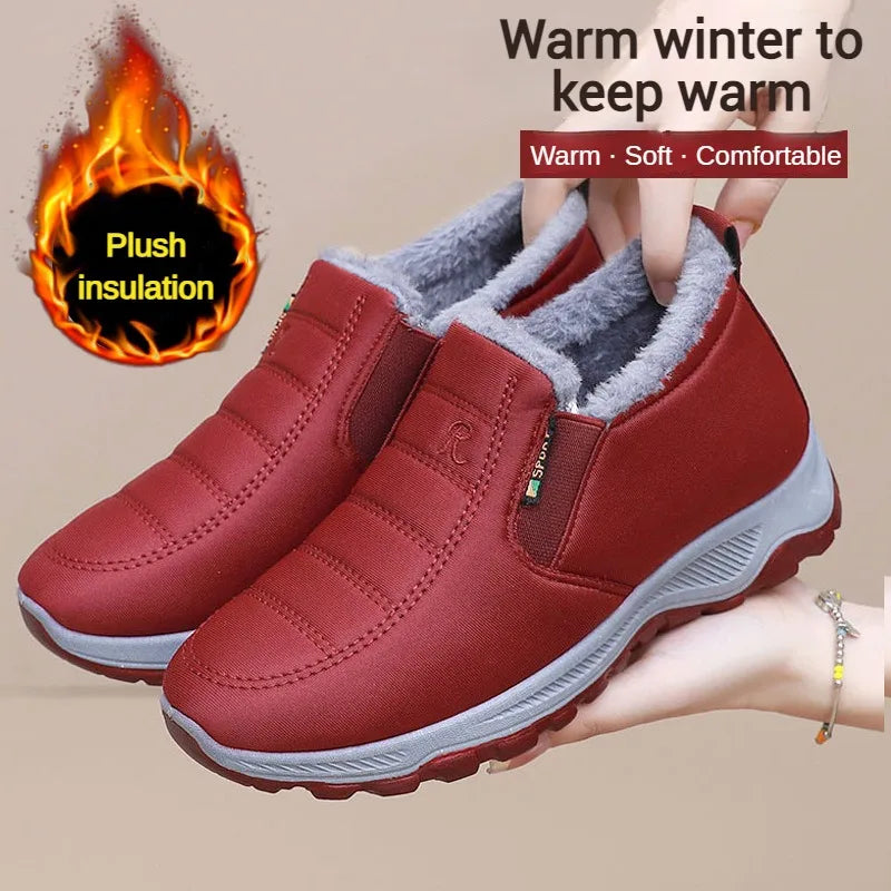 Women's Chunky Ankle Boots – Warm Plush Lining, Anti-Slip Winter Ankle Boots Vue