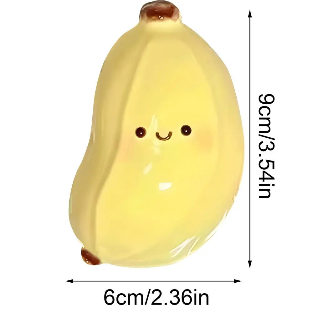 9x6cm Slow Rising Banana Squeeze Toy Stress Relief Fidget Ball for Kids Toddler Teens Classroom Prize Party Favors Home Travel Vue A