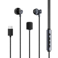 Karaoke Earphones Professional Sound Card Microphone Multi modes Real-time ear monitoring Type-C Vocal Mic Gift for Men Women Vue Black