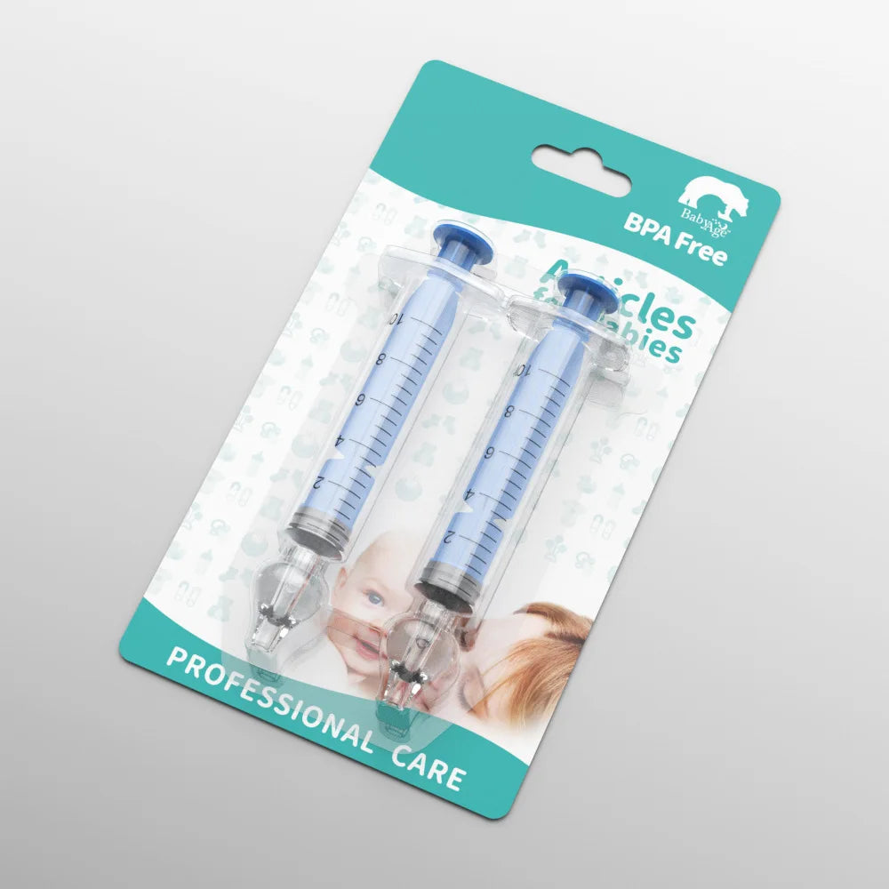 vvocci Baby Nasal Aspirator Syringe Baby10ML/20ML Nose Cleaner Lavado Jeringa Lavado Nasal Bebe Aspirador Nasal Para Bebe Vue B251 -blue 2pc box