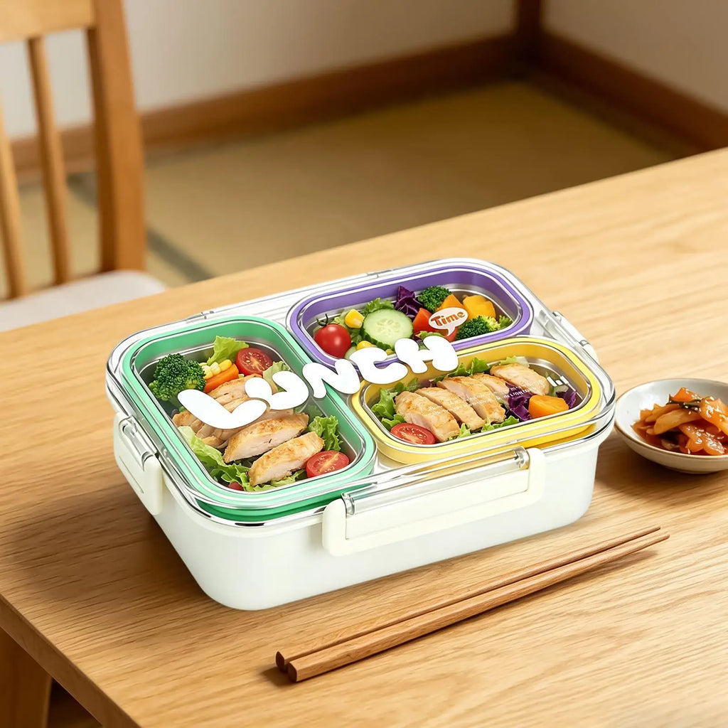 Stainless Steel Lunch Box, Leak-Proof Insulated Food Container, Portable Thermal Bowl for School Camping Commuting Picnic Vue