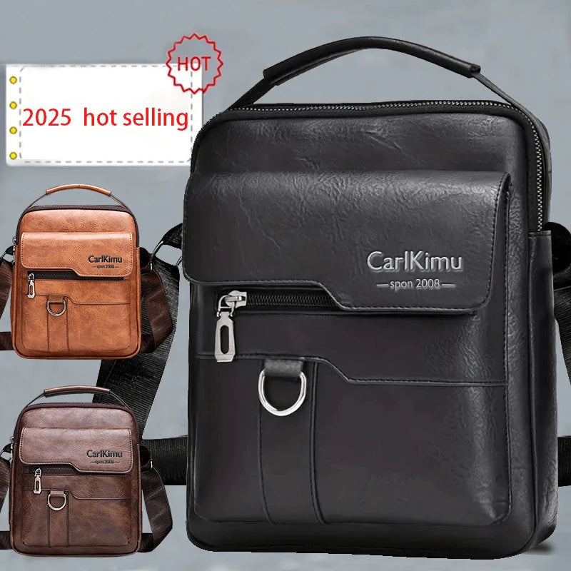 Vintage Office Messenger Structured Unisex Briefcase Crossbody
