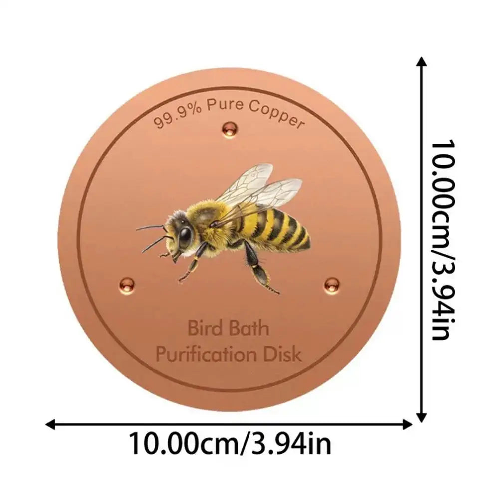 10cm Bee P attern Bird Bath Disc Fountain Purification Cleaner For Outdoor Garden Decorative Water Bowl Protector For Patio Deck Vue A